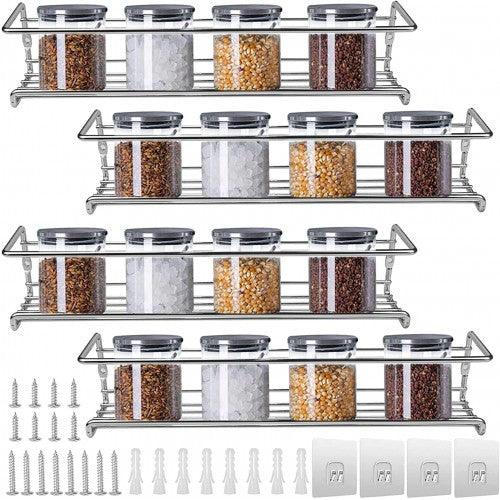 4 Pack Spice Racks Spice Rack Organizer for Cabinet, Door Mount - Toytexx 4 Pack Spice Racks Spice Rack Organizer for Cabinet, Door Mount - Toytexx